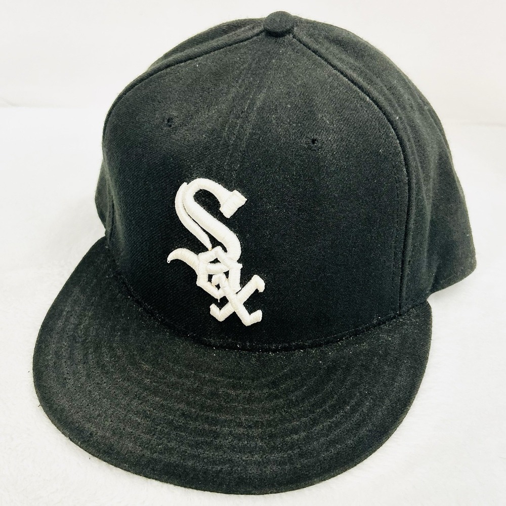 New Era Chicago White Sox‎ On Field 59FIFTY Fitted Hat Cap 7 3/8 Black MLB